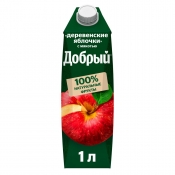 Сок "Добрый - Деревенские яблочки " (1 л./1 уп./12 шт./Тетра-пак)